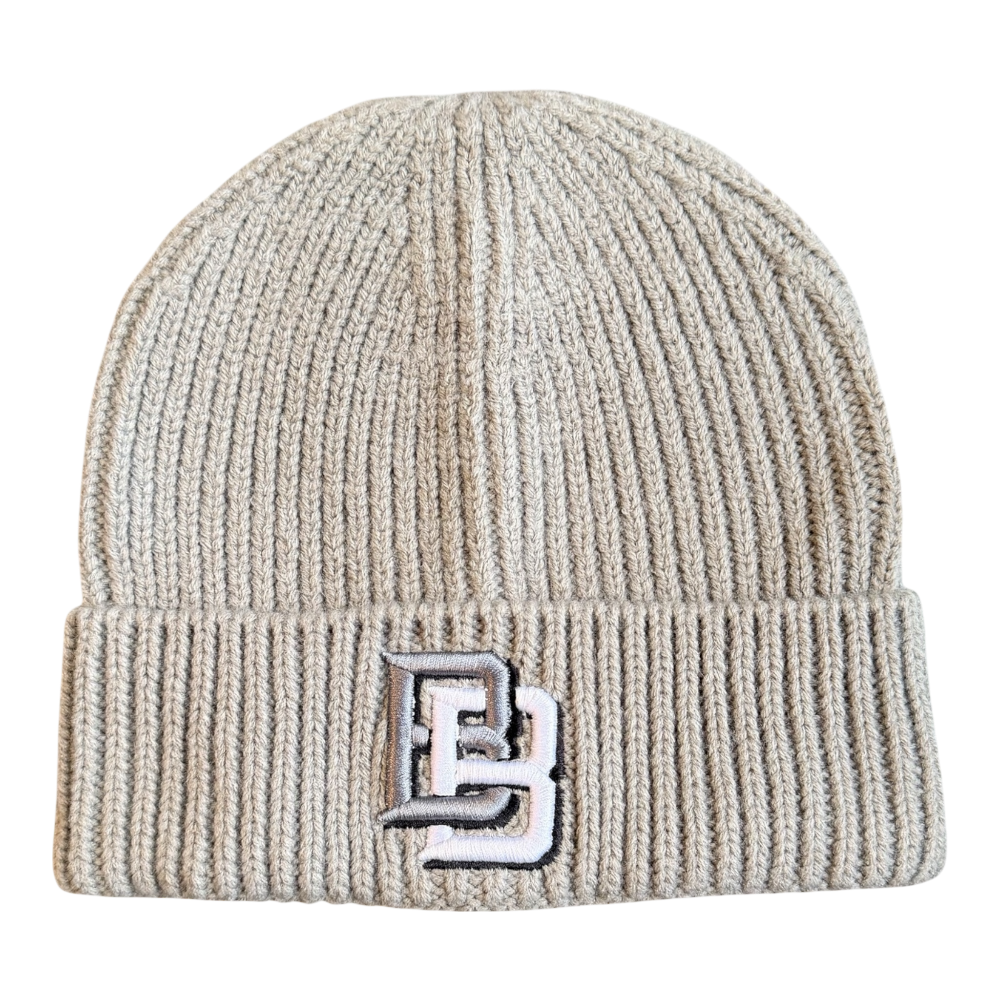 BB Logo 3D Embroidered Beanie Light Grey