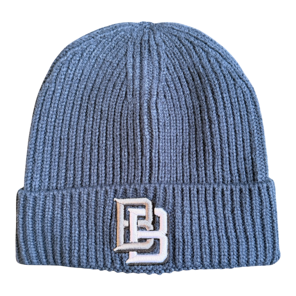 BB Logo 3D Embroidered Beanie Steel Blue