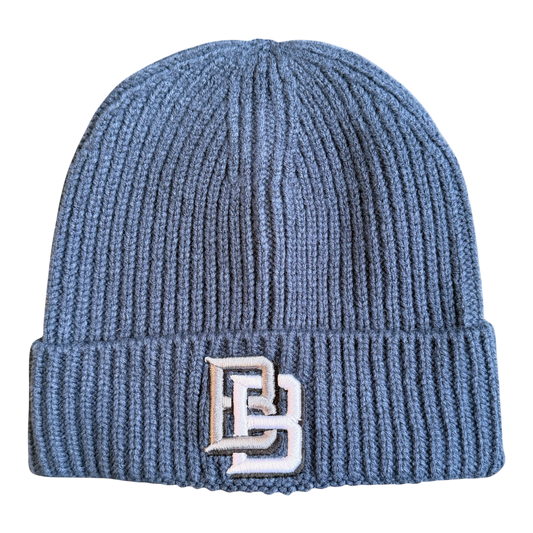 BB Logo 3D Embroidered Beanie Steel Blue