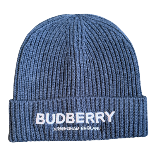 BUDBERRY Logo 3D Embroidered Beanie Steel Blue