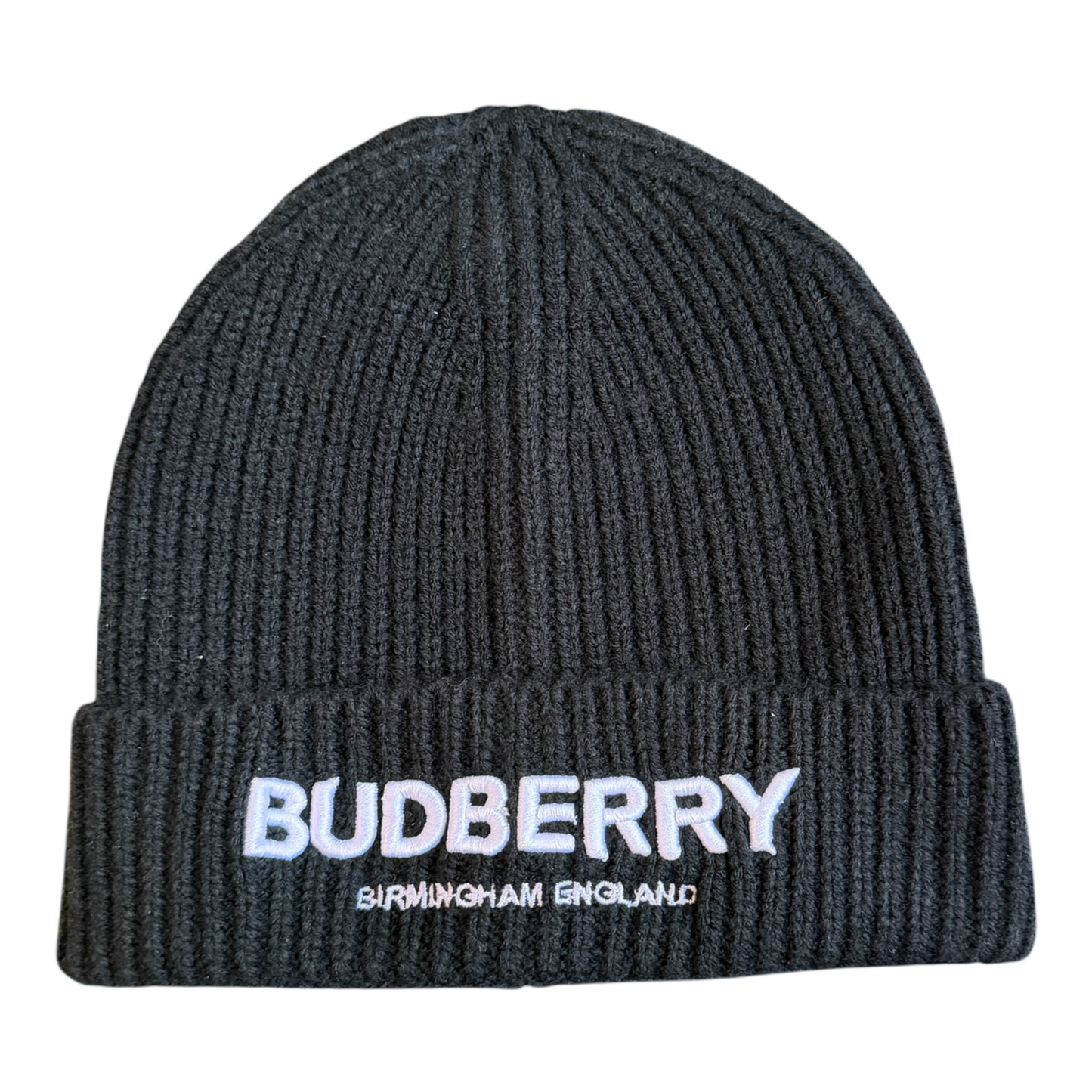 BUDBERRY Logo 3D Embroidered Beanie Black